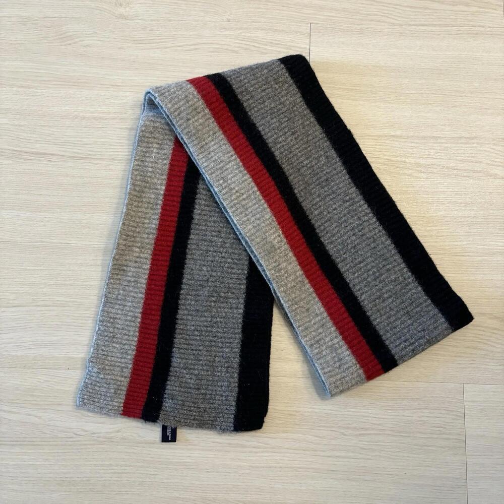 Vintage Y2K Women's Unisex 100% Lambs Wool Thick Scarf Grunge Cabincore Preppy